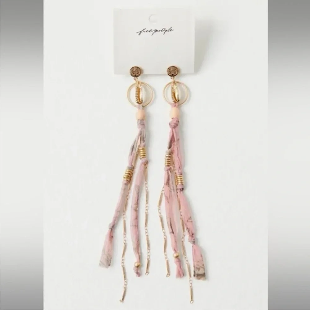 Free People Pink Tassel Earrings - Picture 2 of 8